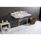 Kingston Brass 36 Carrara Marble Console Sink with Acrylic Legs, Marble WhiteBrushed Brass LMS3630MA7 - alternate 3
